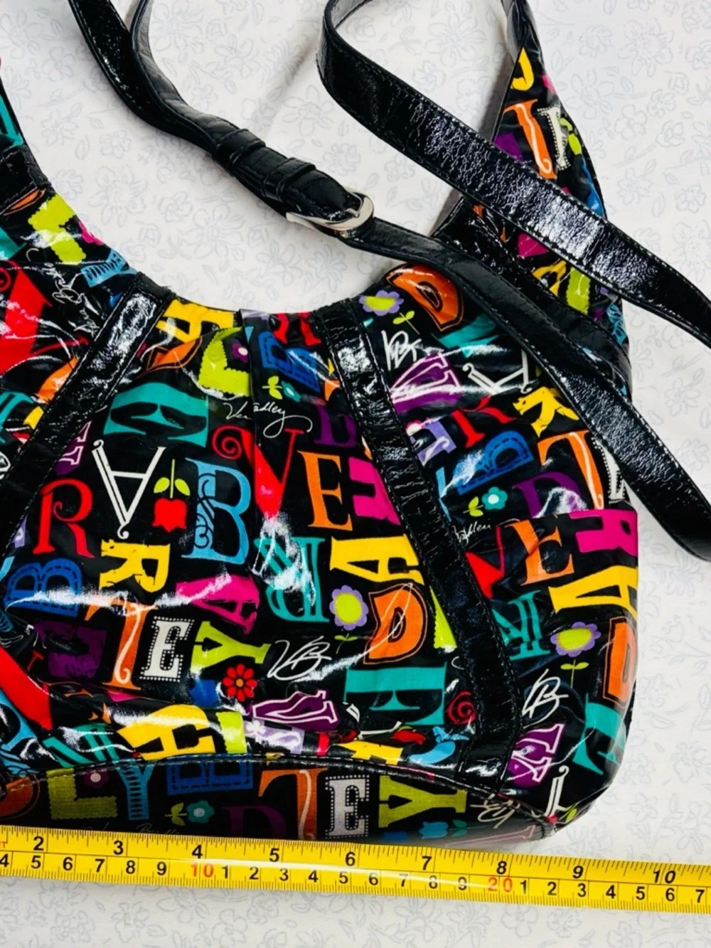 Vera Bradley A-Z Vinyl Hobo Shoulder Bag From A to Z Alphabet